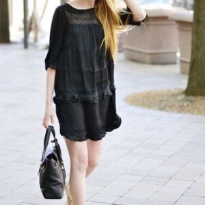 Who What Wear Ruffle Boho Dress